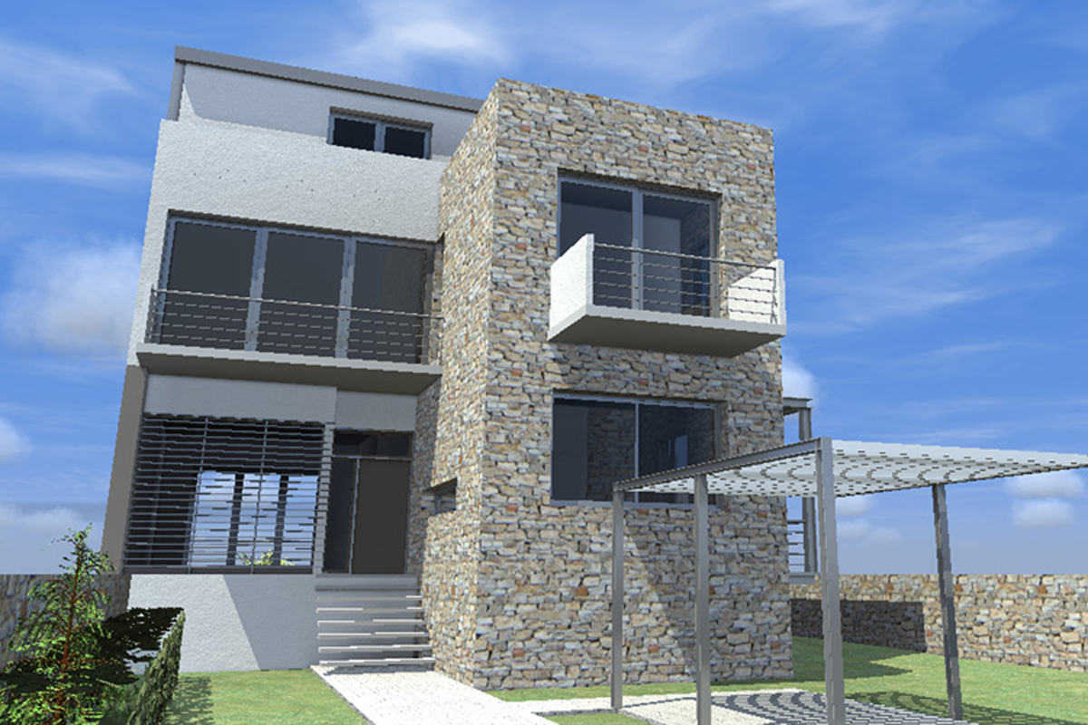 Residence in Nea Makri - Prespective 2 Stella Kordista ARB Registered Architect