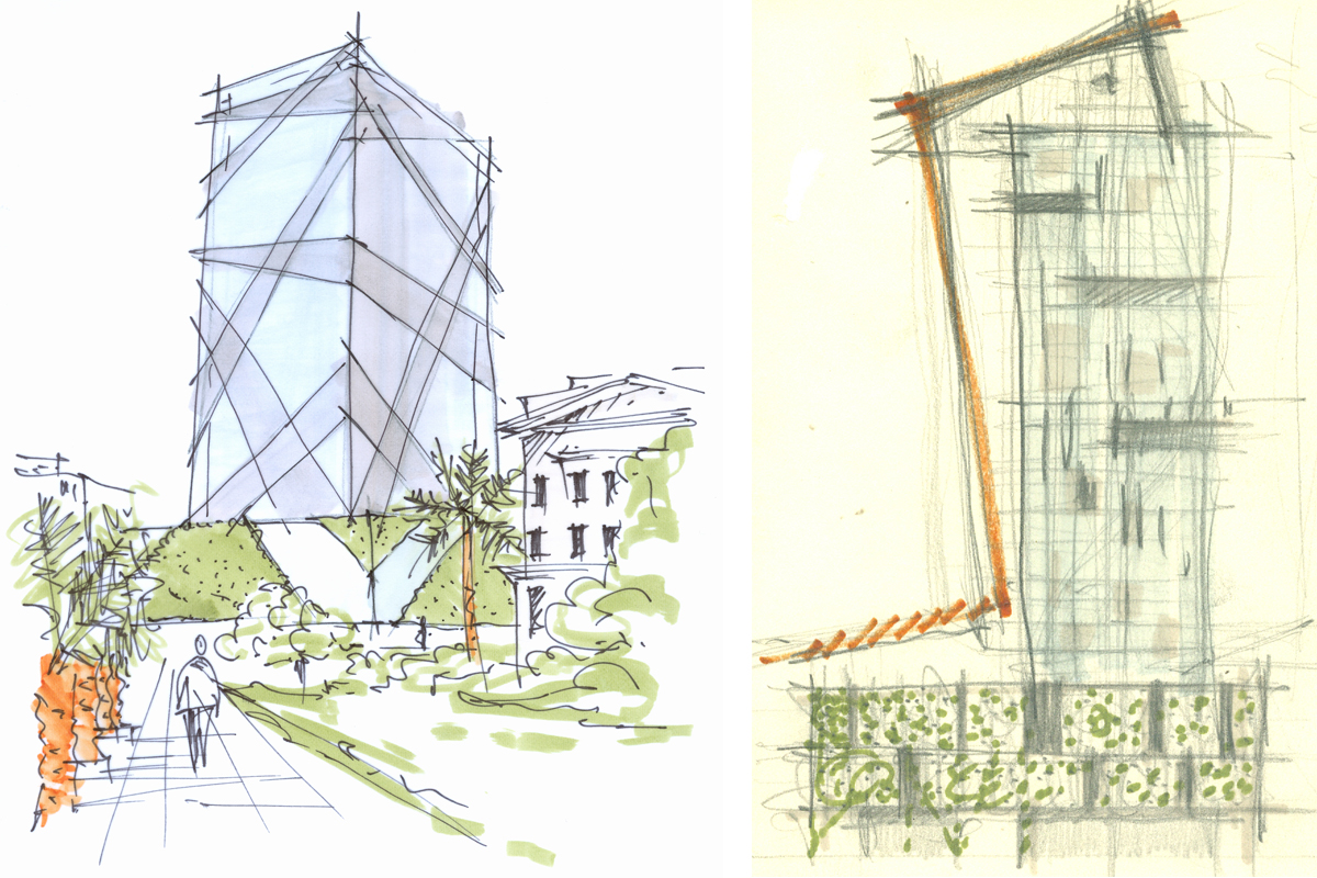 "Pireaus Tower" Reformation - Sketches Stella Kordista ARB Registered Architect
