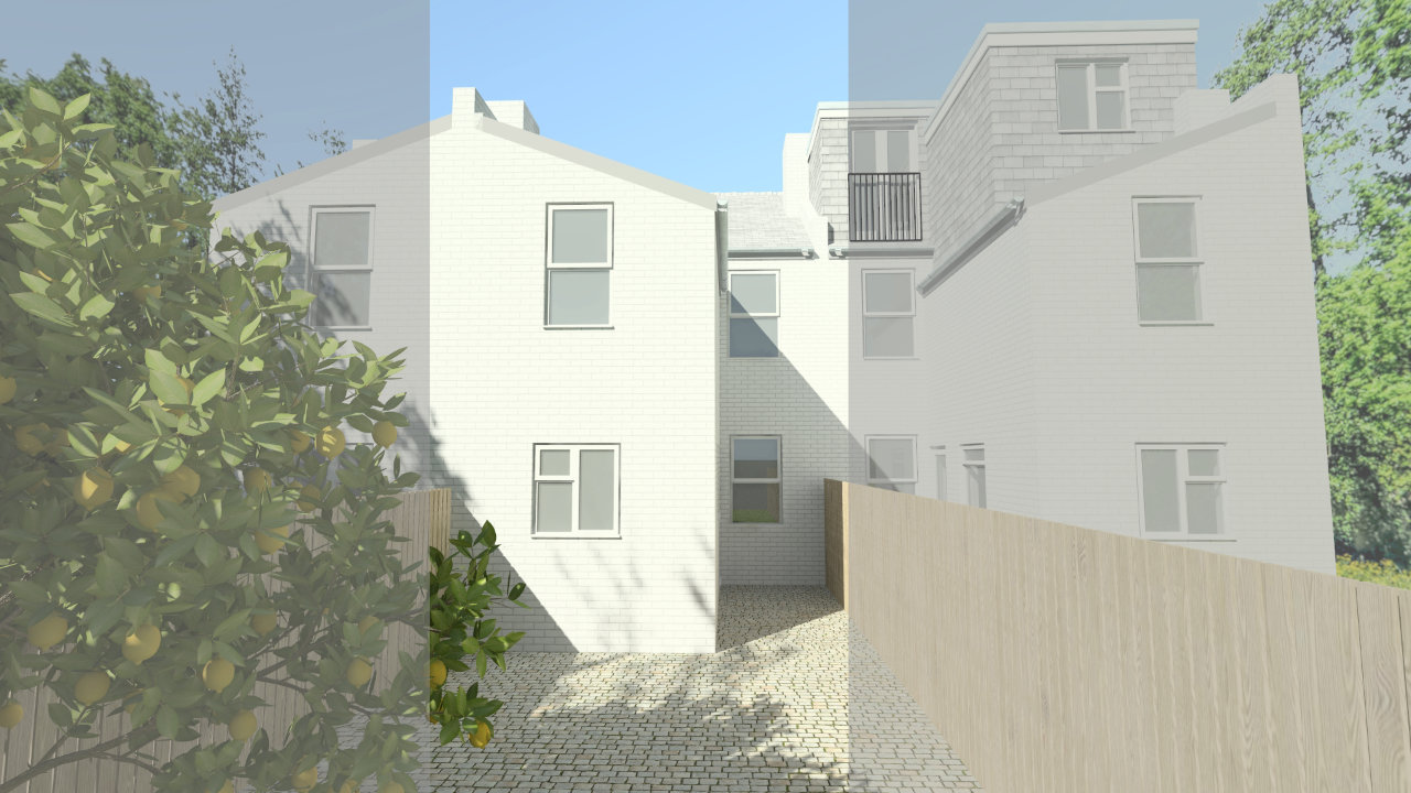 Residence in Teddington, London – 3D Modelling & Rendering of Rear Elevation Existing – Designed by Stella Kordista RIBA and ARB Residence in Teddington, London - 3D Modelling & Rendering of Rear Elevation Existing - Designed by Stella Kordista RIBA and ARB Architect