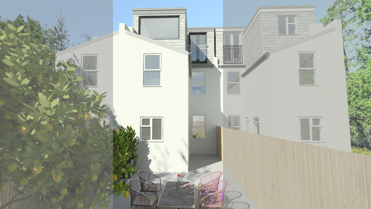 Residence in Teddington, London – 3D Modelling & Rendering of Rear Elevation Proposed – Designed by Stella Kordista RIBA and ARB Architect Residence in Teddington, London - 3D Modelling & Rendering of Rear Elevation Proposed - Designed by Stella Kordista RIBA and ARB Architect