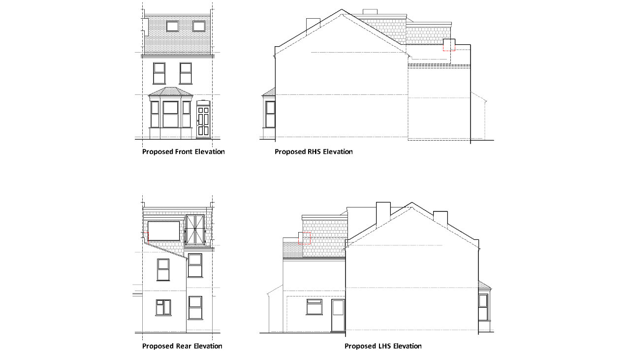 Residence in Teddington, London – Architectural Drawings Proposed Elevations – Designed by Stella Kordista RIBA and ARB Architect Residence in Teddington, London - Architectural Drawings Proposed Elevations - Designed by Stella Kordista RIBA and ARB Architect