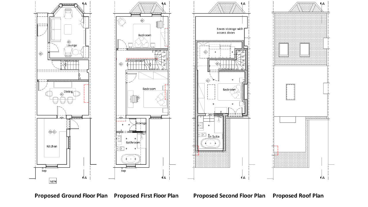 Residence in Teddington, London – Architectural Drawings Proposed Floor Plans – Designed by Stella Kordista RIBA and ARB Architect Residence in Teddington, London - Architectural Drawings Proposed Floor Plans - Designed by Stella Kordista RIBA and ARB Architect