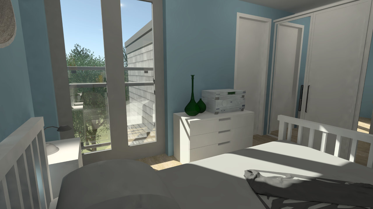 Residence in Teddington, London – 3D Modelling & Rendering of Proposed Interior Second Floor Bedroom View 2 – Designed by Stella Kordista RIBA and ARB Architect Residence in Teddington, London - 3D Modelling & Rendering of Proposed Interior Second Floor Bedroom View 2 - Designed by Stella Kordista RIBA and ARB Architect