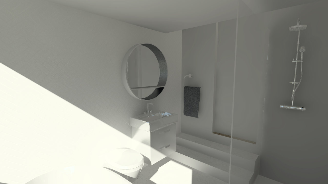 Residence in Teddington, London – 3D Modelling & Rendering Proposed Interior Second Floor En Suite View 2 – Designed by Stella Kordista RIBA and ARB Architect Residence in Teddington, London - 3D Modelling & Rendering Proposed Interior Second Floor En Suite View 2 - Designed by Stella Kordista RIBA and ARB Architect